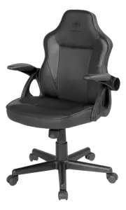 Jaunuolio žaidimų kėdė DELTACO GAMING dirbtinė oda, reguliuojamas aukštis, juoda / GAM-130