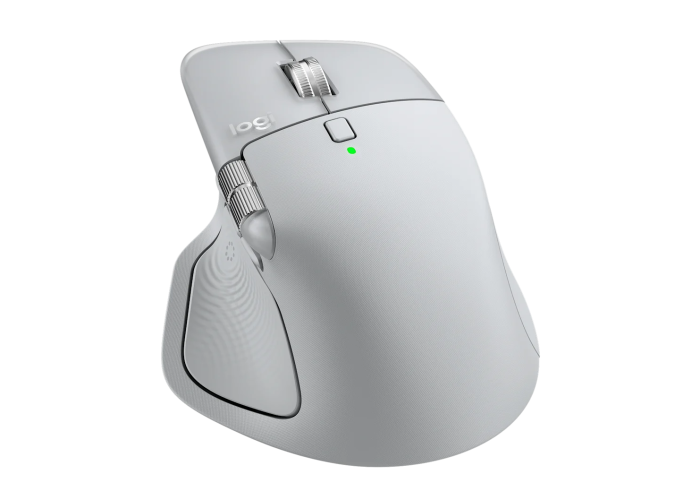 Logitech MX Master 4 Belaidė pelė RF Wireless + Bluetooth, 8000 DPI, Pale Grey