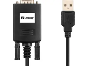 SANDBERG USB ir "Serial Link" 9 kontaktų USB 2.0 adapteris, skirtas 9 kontaktų Serial COM įrenginia…