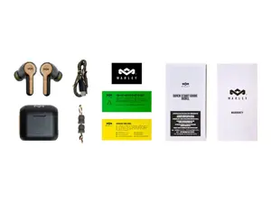 "Marley Rebel True Earbuds" Integruotas mikrofonas, į ausis, belaidės, signatūrinės juodos spalvos