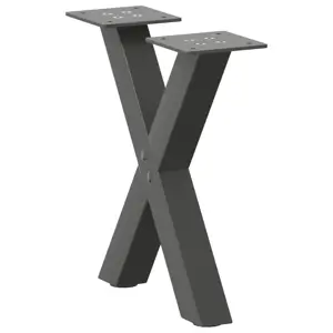 Kavos staliuko kojelės, 2 vnt., antracito spalvos, 30x(30-31) cm, plienas