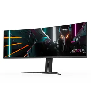 GIGABYTE AORUS CO49DQ OLED Curved Gaming Monitor - 5120x1440(DQHD), 1800R, 144Hz, 0.03ms, KVM, FreeSync Premium Pro, HDMI 2.1, 124.5 cm (49"), 5120 x 1440 pixels, DQHD, OLED, 0.03 ms, Black