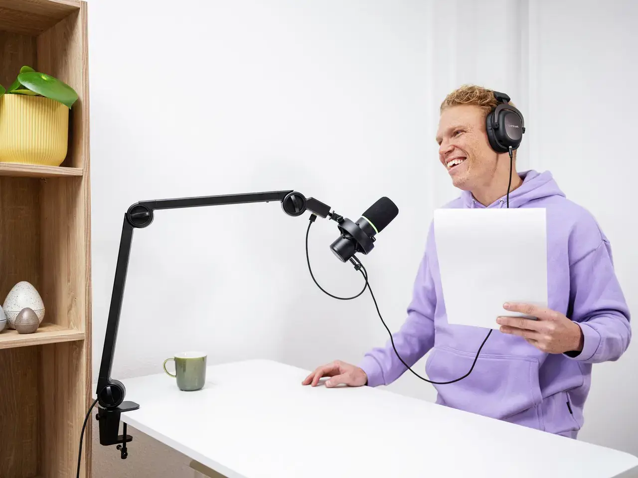 "Trust GXT 255+ Onyx", kompiuterio mikrofonas, 30-18000 Hz, 24 bitų, 96 kHz, 130 dB, kardioidinis