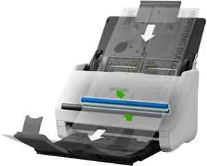 "Epson DS-530 II", 215,9 x 6096 mm, 600 x 600 DPI, 30 bitų, 24 bitų, 10 bitų, 8 bitų