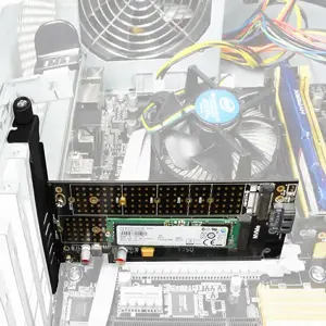 AXAGON PCEM2-D PCI-E 3.0 4x - DUAL M.2 SSD (NVMe + SATA), dviguba įtampa, iki 110 mm SSD