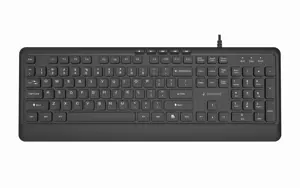 Gembird KB-MCH-05 Slim wired multimedia keyboard, black, US layout