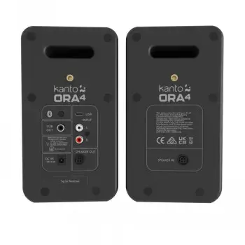 KANTO AUDIO 140W POWERED REFERENCE DESKTOP SPEAKERS WITH BLUETOOTH - BLACK, PAIR (INCLUDES TYPE C POWER CORD)