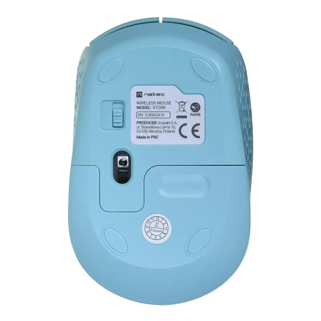 NATEC STORK mouse Home Ambidextrous RF Wireless + USB Type-A Optical 1600 DPI