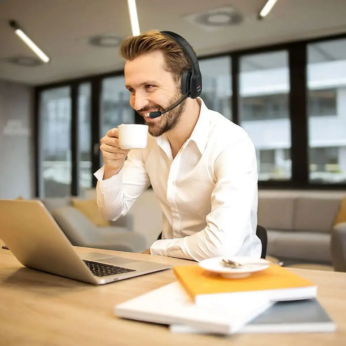 Audiocore 74452 "Bluetooth" ausinės su mikrofonu Triukšmo slopinimo mikrofonas Skambučių centras "Google Siri" biuras Belaidis