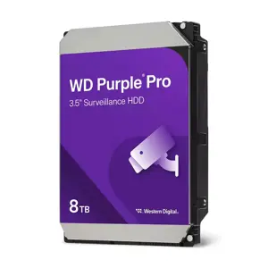 Standusis diskas WESTERN DIGITAL Purple 8TB SATA 3.0 256 MB 7200 aps./min 3,5" WD8002PURP