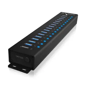 ICY BOX 17-Port Hub with USB 3.2 Gen 1 Type-A interface, USB 3.2 Gen 1 (3.1 Gen 1) Type-A, USB 3.2 …