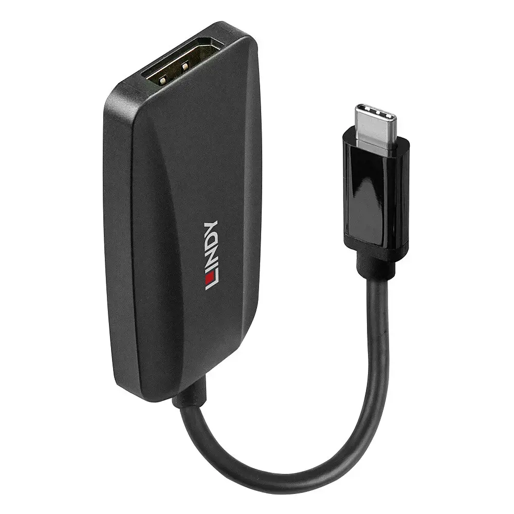 "Lindy" C tipo USB-DP 1.4 keitiklis, 0,13 m, C tipo USB, DisplayPort, vyriškas, moteriškas, tiesus