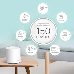 "TP-Link AX3000 Whole Home Mesh Wi-Fi 6 System", balta, vidinė, maitinimo, būsenos, 0 - 40 °C, -40 - 70 °C, 10 - 90 %