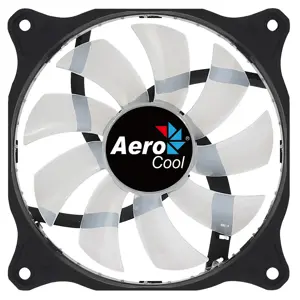 "Aerocool COSMO12FRGB" kompiuterio ventiliatorius 12 cm LED RGB Molex jungtis, tylus, juodas, ventiliatorius, 12 cm, 1000 aps/min, 23,9 dB, 26,2 cfm, juodas
