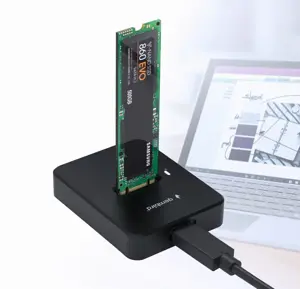 GEMBIRD Stalinio USB Type-C M.2 SATA NVME SSD disko prijungimo stotelė juoda