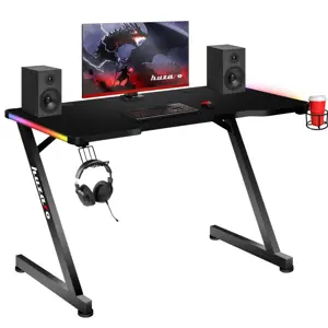 Žaidimų stalas huzaro Hero 2.5 RGB LED, Juoda