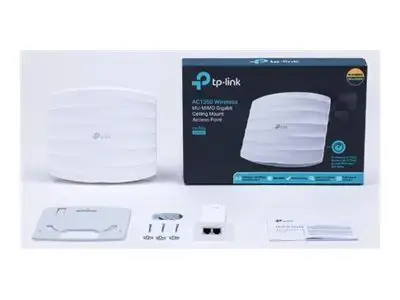 TP-Link AC1350 belaidis MU-MIMO gigabitinis prieigos taškas, 867 Mbps, 450 Mbps, 867 Mbps, Multi User MIMO, 64 bitų WEP, 128 bitų WEP, 152 bitų WEP, SSID, WPA, WPA-PSK, WPA2, WPA2-PSK, Telnet