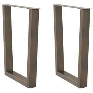 Valgomojo stalo kojelės, V formos, 2 vnt., natūralus plienas, 70x(72-73,3) cm, plienas
