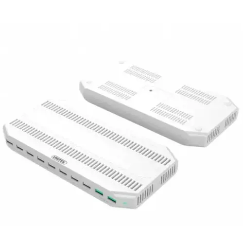 UNITEK Y-2190A "Unitek" įkrovimo stotelė 10x USB 2,4A, 96W 2x QC3.0 Y-2190A