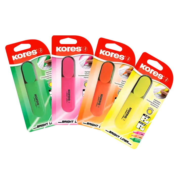 Teksto žymeklis KORES BRIGHT LINER, žalia