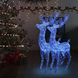 Kalėdinės dekoracijos elniai, 2vnt., 180cm, akrilas, 250 LED