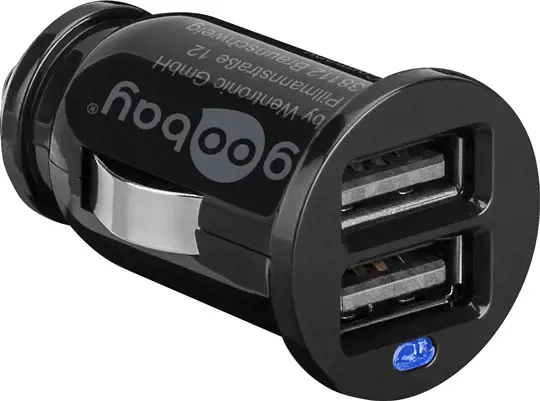 Dvigubas USB automobilinis įkroviklis (2x USB) OEM Goodbay dvigubas USB automobilinis įkroviklis 2,1A 5 V