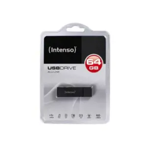 ATMINTIES KAUPIKLIS FLASH USB2 64GB/ANTHRACITE 3521491 INTENSO