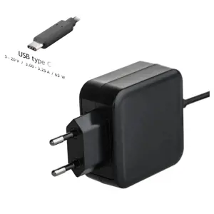 AKYGA AK-ND-70 Nešiojamojo kompiuterio maitinimo adapteris AK-ND-70 20V / 3,25A 65W C tipo USB 1,2 m