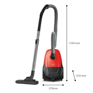 Vacuum Cleaner PHILIPS Input power 800 W Dust capacity 3 L Cylinder vacuum Cleaning type Dry Dust container Dust bag Colour Black/Red XD1111/10