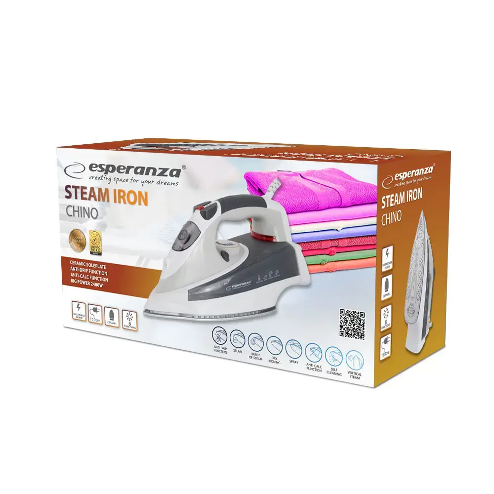 "Esperanza" EHI009 Drėgmės surinkimo sistema Keraminė kėdė Grå, Hvid 2400 W