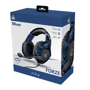 "Trust GXT 488 Forze PS4", laidinės, žaidimų, 20 - 20000 Hz, 339 g, ausinės, juodos, mėlynos