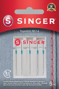 "Singer" viršutinio dygsnio adata 90/14 5PK metalinis siūlas