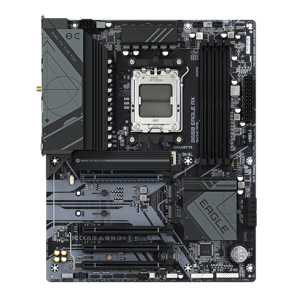GIGABYTE B650 EAGLE AX Motherboard - Supports AMD Ryzen 7000 CPUs, 12+2+2 Phases Digital VRM, up to 7600MHz DDR5 (OC), 1xPCIe 5.0 + 2xPCIe 4.0 M.2, Wi-Fi 6E 802.11ax, GbE LAN, USB 3.2 Gen2, AMD, Socket AM5, AMD Ryzen™ 5, AMD Ryzen 7 7th Gen, AMD Ryzen 9 7th Gen, Socket AM5, 192 GB, DDR5-SDRAM