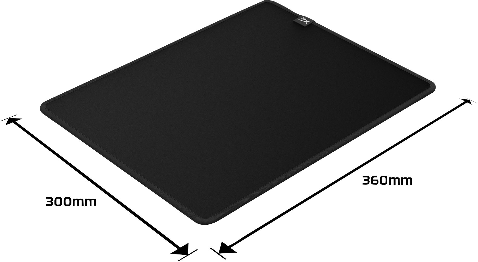 "HyperX Pulsefire Mat" - žaidimų pelės kilimėlis - medžiaginis (M), juodas, vienspalvis, medžiaginis, guminis, žaidimų pelės kilimėlis