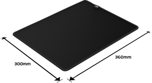 "HyperX Pulsefire Mat" - žaidimų pelės kilimėlis - medžiaginis (M), juodas, vienspalvis, medžiaginis, guminis, žaidimų pelės kilimėlis