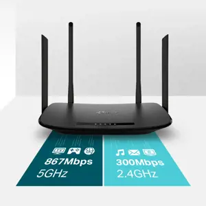 TP-Link Archer VR300 AC1200, "Wi-Fi 5" (802.11ac), dviejų dažnių (2,4 GHz / 5 GHz), Ethernet LAN, 4G, juodas, stalinis maršrutizatorius
