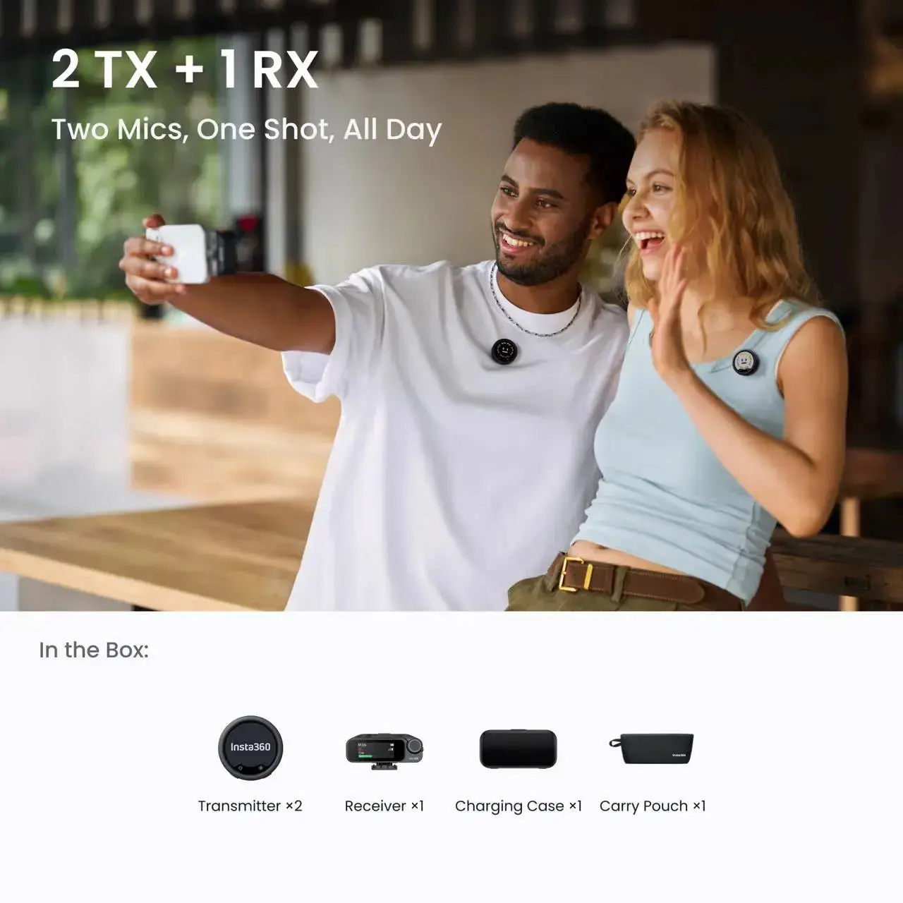 Insta360 Mic Pro (2TX + 1RX), black