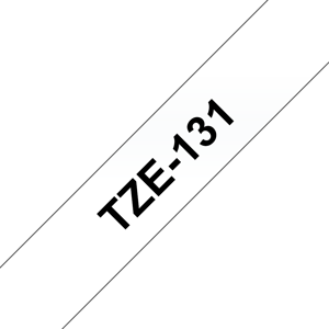 Brother ženklinimo juosta 12 mm, juoda ant skaidrios, ištisinė etiketė, TZe, pilka, terminis perkėl…