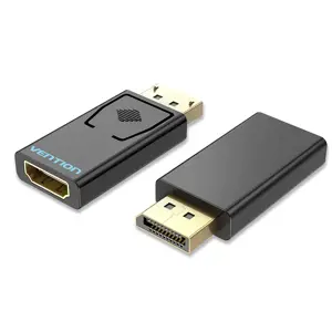 "Vention" DP vyriškos ir HDMI moteriškos lyties adapteris, juodas, DP, HDMI, juodas