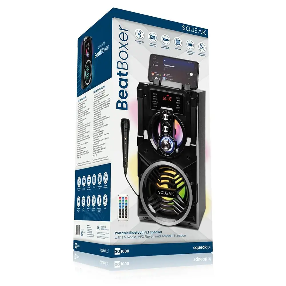 "BeatBoxer Bluetooth 5.1" Garsiakalbis - BLUETOOTH Garsiakalbis su KARAOKE