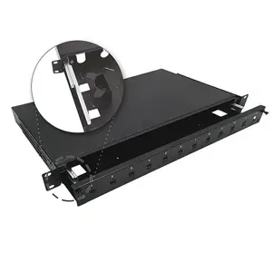 Alantec 12xSC simplex / 12xLC duplex 19" 1U telescopic fibre optic patch panel with mounting access…