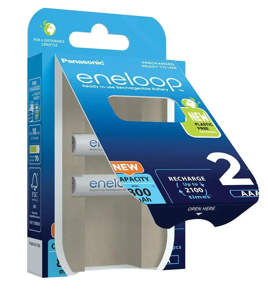Panasonic Eneloop AAA 800mAh rechargeable - 2 pcs