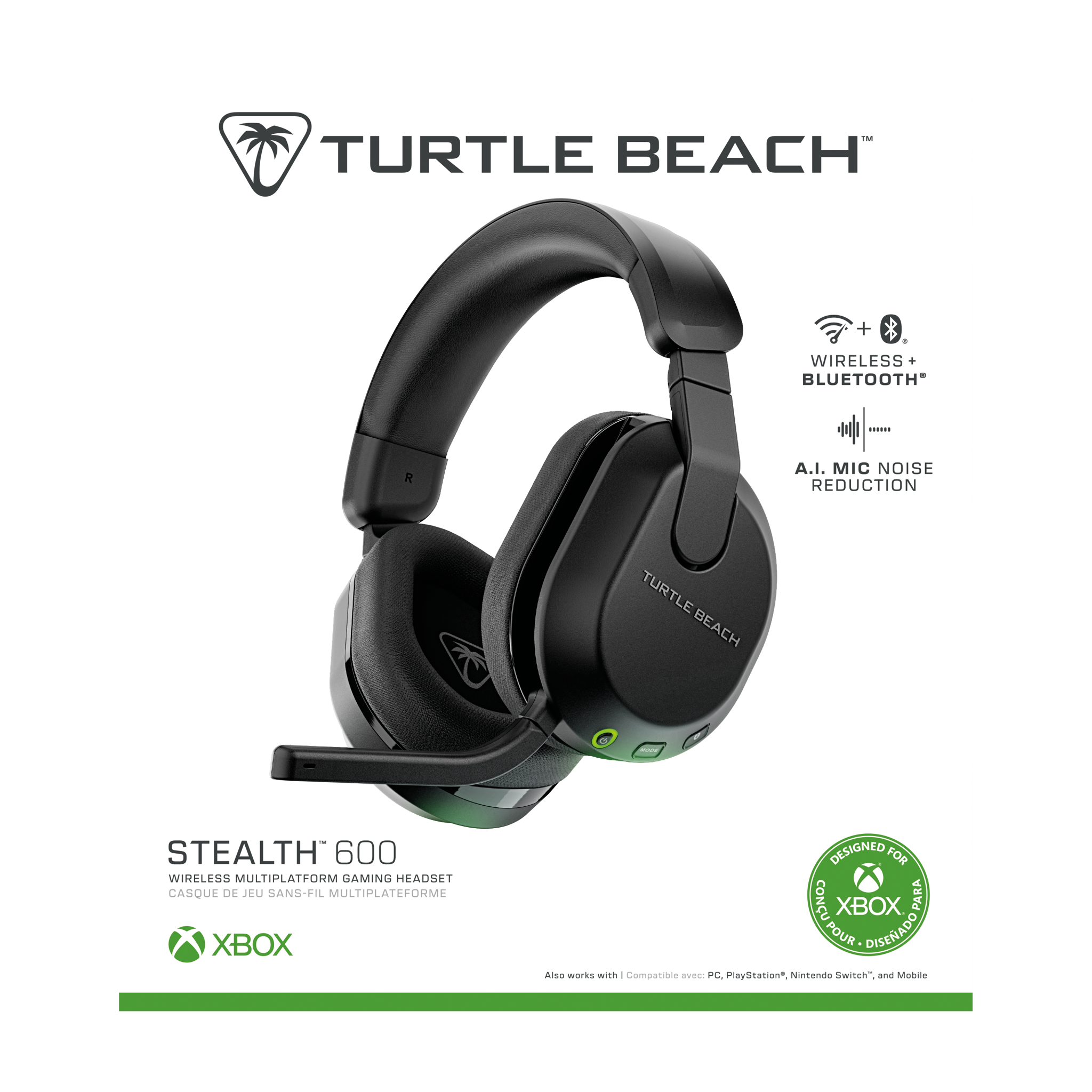 Turtle Beach Stealth 600 Gen 3, Wireless, Gaming, 20 - 20000 Hz, Headset, Black