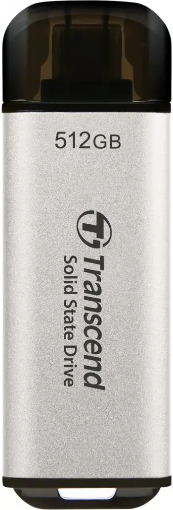 Išorinis SSD diskas TRANSCEND ESD300 512GB USB-C Įrašymo greitis 950 MBajtų/sek Skaitymo greitis 1500 MBajtų/sek TS512GESD300S