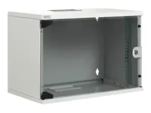 Digitus Wall Mounting Cabinet, SOHO, unmounted - 540x400 mm, Full Glass Front Door, Grey | Digitus