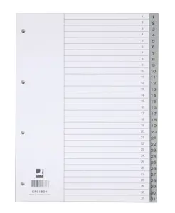 Skiriamieji lapai PP A4, 1-31
