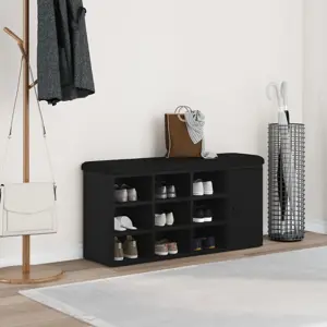 Saugojimo suolas Juodasis ąžuolas 100x30x48 cm Inžineriniai medžiai