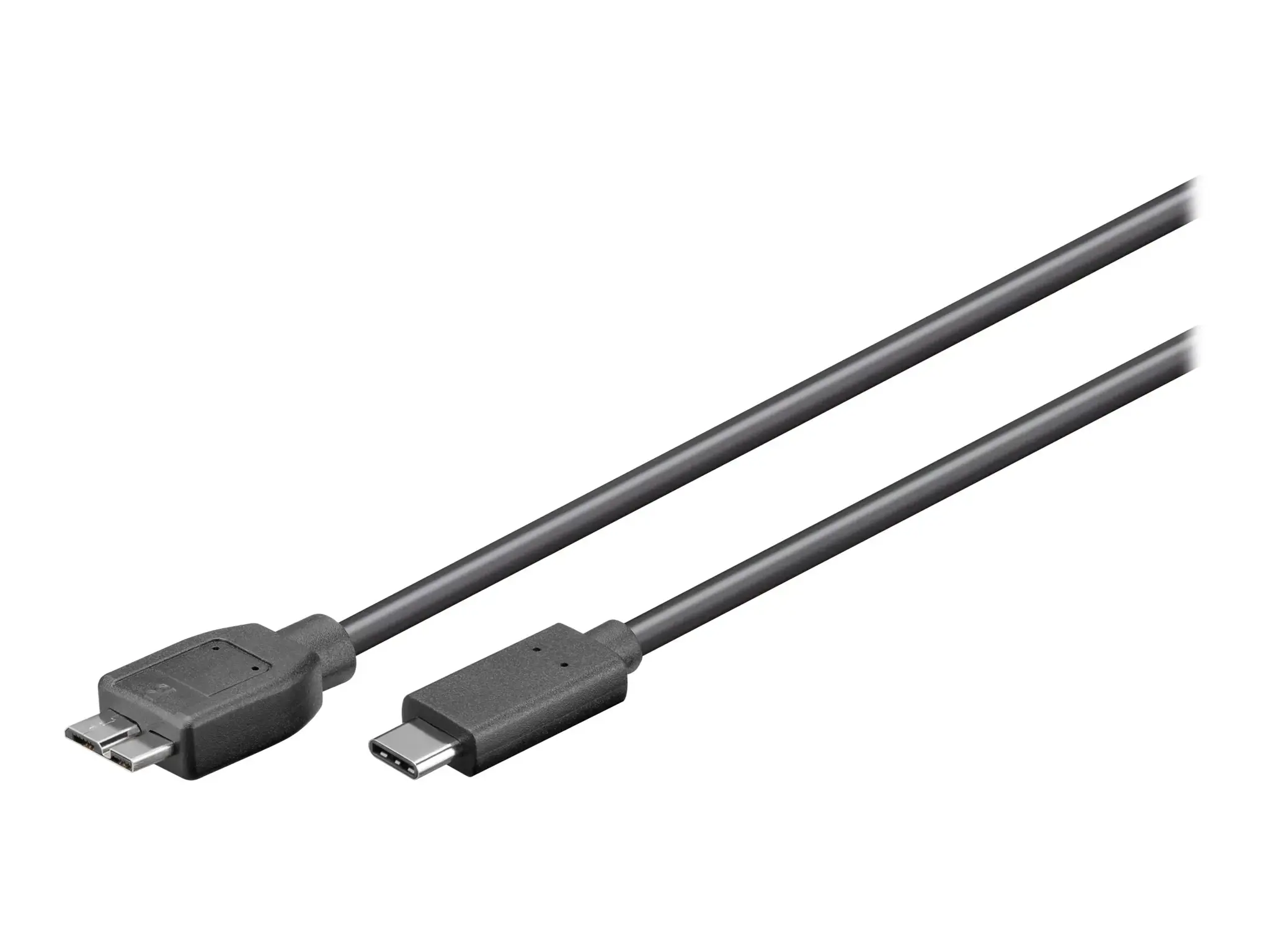 "Goobay" 67995 USB-C ir micro-B 3.0 kabelis Apvalus kabelis, itin spartus duomenų perdavimas - USB-C kabelis palaiko iki 5 Gb/s duomenų perdavimo spartą - 10 kartų spartesnę nei USB 2.0; greitojo įkrovimo funkcija - USB-C įkrovimo kabelis, skirtas itin sparčiai sinchronizuoti ir įkrauti iki 15 W galios USB-C įrenginius, 0,6 m, USB-C (vyriškas), micro-B 3.0, juodas