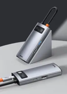 Baseus Metal Gleam 4in1 multifunctional HUB USB Type C - USB Type C Power Delivery 100 W | HDMI 4K 30 Hz | 1x USB 3.2 Gen 1 | 1x USB 2.0 (CAHUB-CY0G)