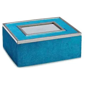 Dekoratyvinė dėžutė Nuotraukų rėmelis Velvet Blue 20 x 10,3 x 24,8 cm